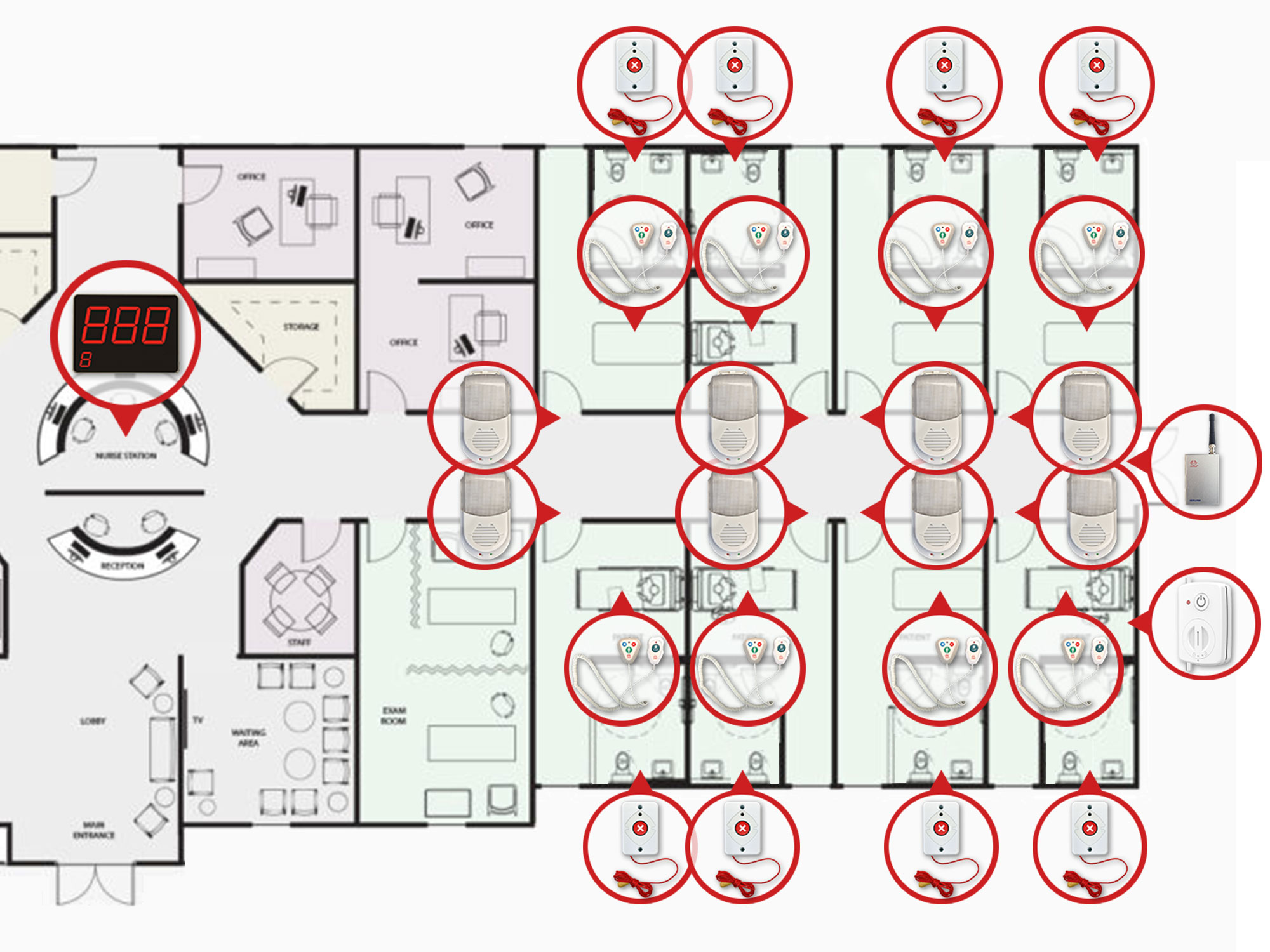 Plano de Llamadores de Enfermeras